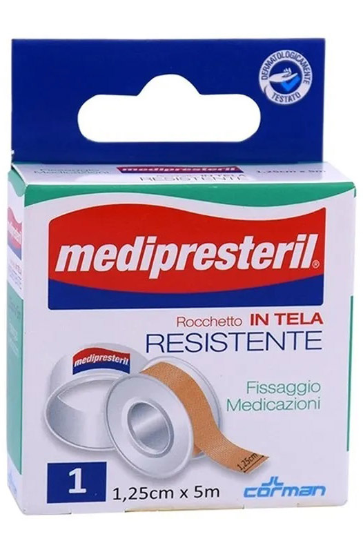 CEROTTO IN ROCCHETTO MEDIPRESTERIL IN TELA RESISTENTE M5X1,25CM - Fontenova srl