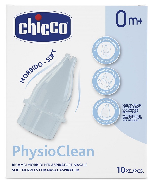 RICAMBI MORBIDI PER ASPIRATORE NASALE CHICCO PHYSIOCLEAN - Fontenova srl