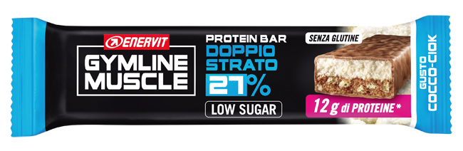 ENERVIT GYMLINE MUSCLE PROTEIN BAR 27% DOPPIO STRATO COCCO-CIOK 1 PEZZO - Fontenova srl