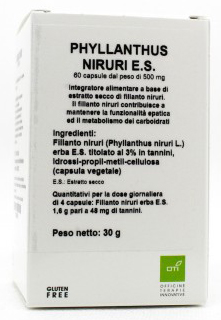 PHYLLANTHUS NIRURI ESTRATTO SECCO 60 CAPSULE - Fontenova srl
