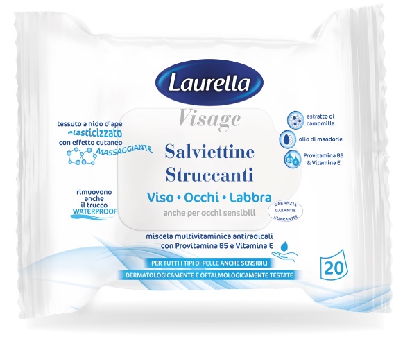 LAURELLA VISAGE SALVIETTINA STRUCCANTE 20 PEZZI - Fontenova srl