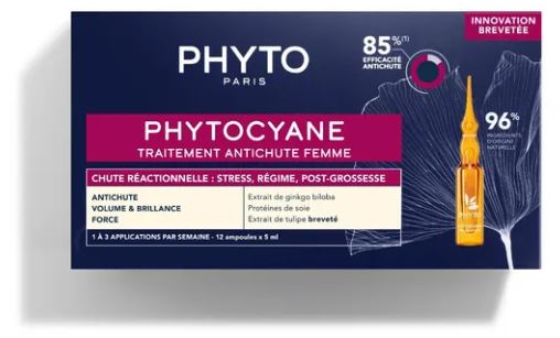 PHYTO PARIS PHYTOCYANE TRATTAMENTO ANTICADUTA CAPELLI DONNA 12 FIALE 7,5 ML - Fontenova srl