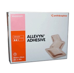 MEDICAZIONE ALLEVYN ADHESIVE 10 CM X 10 CM 10 PEZZI - Fontenova srl