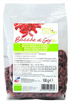 FSC SEMPLICE&BIO BACCHE DI GOJI BIO AD ALTO CONTENUTO DI FIBRA 100 G - Fontenova srl