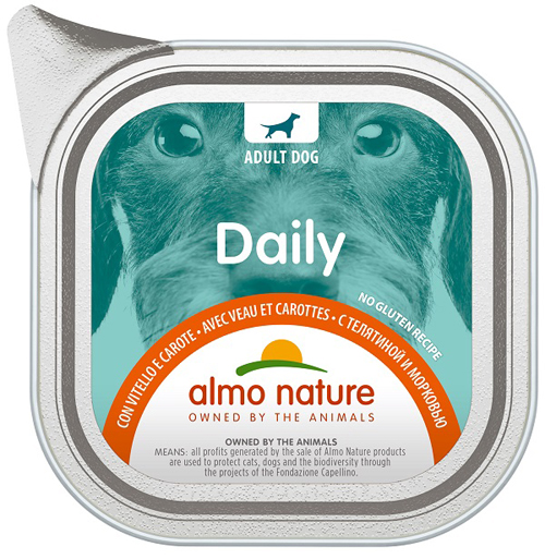 DAILY MENU DOGS CON VITELLO E CAROTE 100 G - Fontenova srl