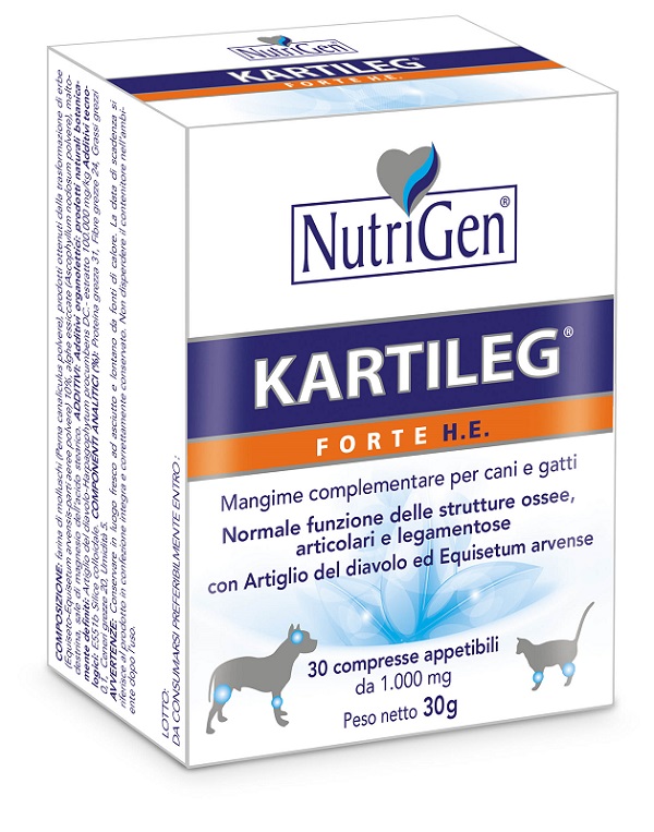KARTILEG FORTE HE 60 COMPRESSE APPETIBILI NUTRIGEN - Fontenova srl