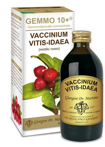 GEMMO 10+ MIRTILLO ROSSO LIQUIDO ANALCOLICO 200 ML - Fontenova srl