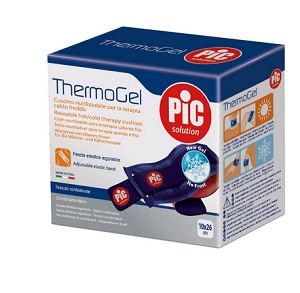 THERMOGEL CUSCINO TERAPIA CALDO FREDDO 10X26 CM CON FASCIA ELASTICA - Fontenova srl