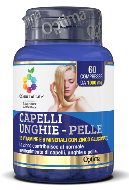 COLOURS OF LIFE CAPELLI UNGHIE PELLE 60 COMPRESSE 1000 MG - Fontenova srl
