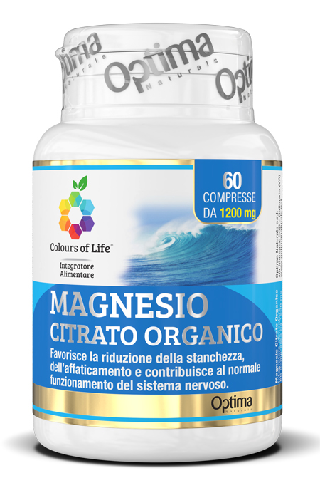 COLOURS OF LIFE MAGNESIO CITRATO ORGANICO 60 COMPRESSE 1200 MG - Fontenova srl