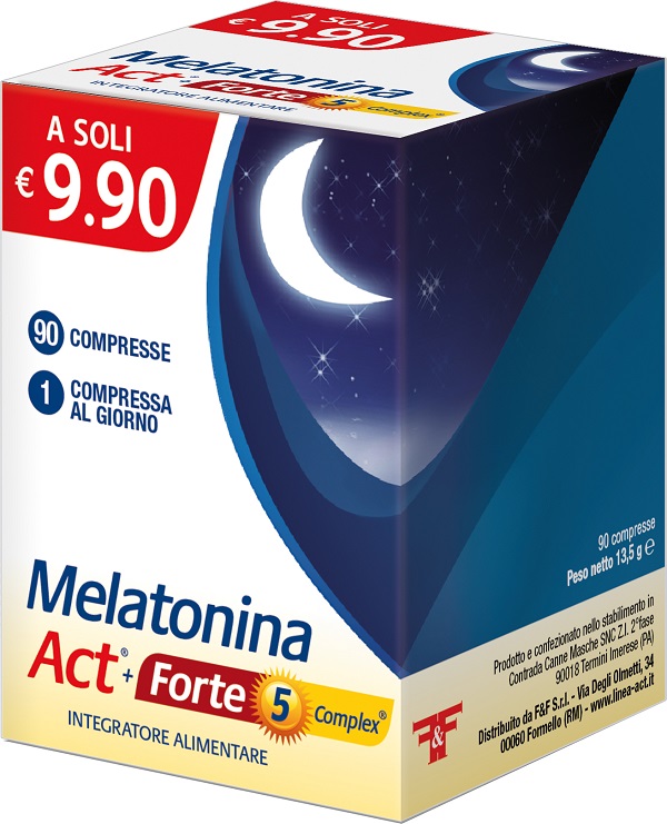 MELATONINA ACT+FORTE 5 COMPLEX 90 COMPRESSE - Fontenova srl