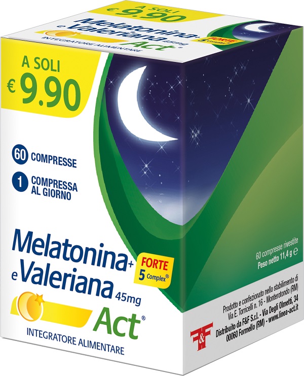 MELATONINA+FORTE 5 COMPLEX E VALERIANA ACT 60 COMPRESSE - Fontenova srl