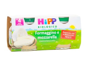 HIPP BIO OMOGENEIZZATO FORMAGGINO MOZZARELLA 2X80 G - Fontenova srl