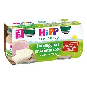 HIPP BIO OMOGENEIZZATO FORMAGGINO PROSCIUTTO 2X80 G - Fontenova srl