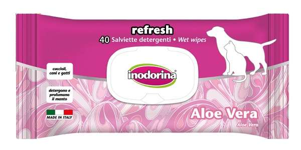 SALVIETTE ALOE VERA INODORINA 40 PEZZI - Fontenova srl