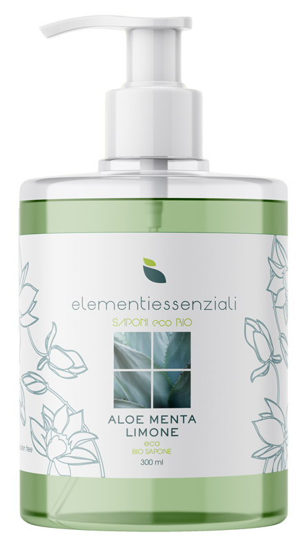 ELEMENTIESSENZIALI SAPONE ECO BIO ALOE MENTA LIMONE 300ML - Fontenova srl