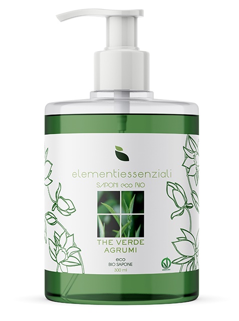 ELEMENTIESSENZIALI SAPONE ECO BIO THE VERDE AGRUMI 300ML - Fontenova srl
