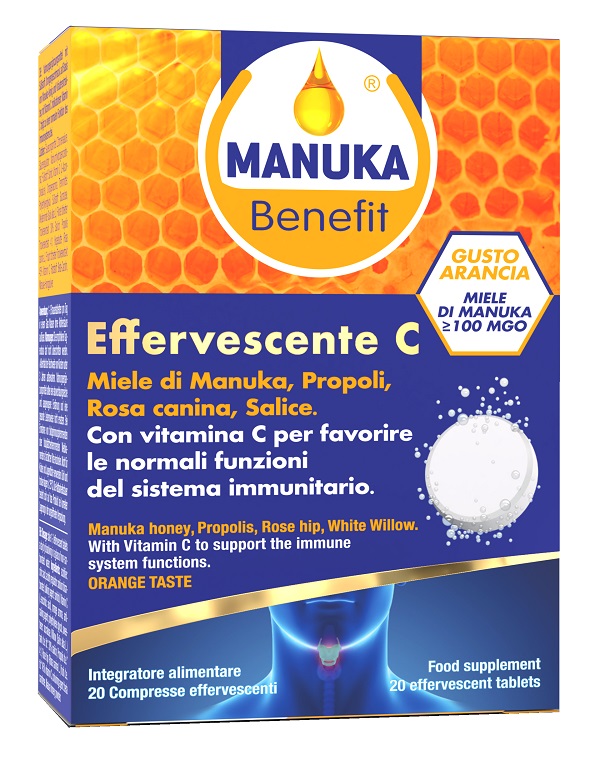 MANUKA BENEFIT EFFERVESCENTE C 20 COMPRESSE - Fontenova srl