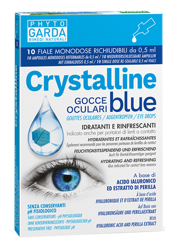 CRYSTALLINE BLUE GOCCE OCULARI MONODOSE 10 FIALE 0,5 ML - Fontenova srl
