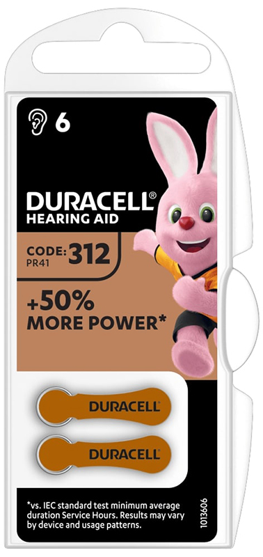 DURACELL EASY TAB 312 MARRONE BATTERIA PER APPARECCHIO ACUSTICO - Fontenova srl