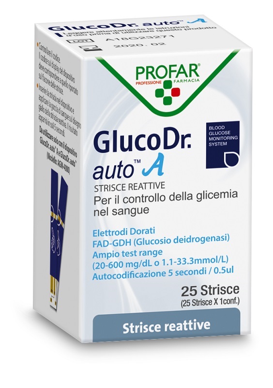 GLUCO DR AUTO GLICEMIA 25 STRISCE PROFAR - Fontenova srl