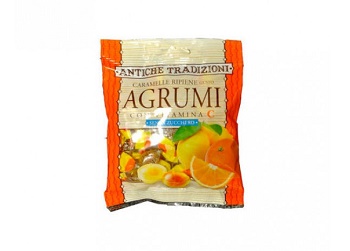 ANTICHE TRADIZIONI CARAMELLE RIPIENE CON VITAMINA C GUSTO AGRUMI 60 G - Fontenova srl