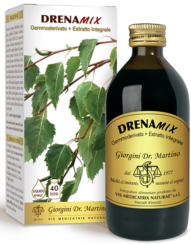 DRENAMIX GEMMODERIVATO + ESTRATTO INTEGRALE SENZA ALCOOL 200 ML 40 DOSI - Fontenova srl