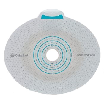 PLACCA PER UROSTOMIA COLOSTOMIA ILEOSTOMIA SENSURA MIO CLICK SISTEMA A DUE PEZZI FLANGIA 70 MM FORO RITAGLIABILE 10-65 MM 5 PEZZI - Fontenova srl