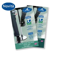 CALZA UOMO MELANGE 140 DENARI TAGLIA MEDIAJEANS CHIARO - Fontenova srl