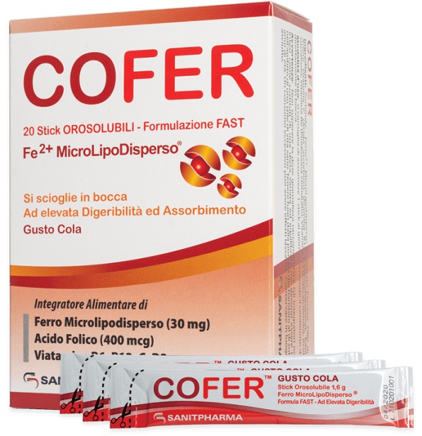 COFER 20 STICK OROSOLUBILI DA 1,6 G GUSTO COLA - Fontenova srl