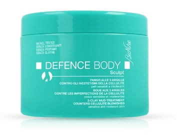 DEFENCE BODY ANTICELLULITE FANGO ALLE 3 ARGILLE VASO 500 G - Fontenova srl