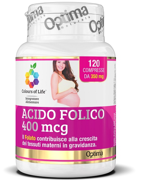 COLOURS OF LIFE ACIDO FOLICO 400 MCG 120 COMPRESSE 350 MG - Fontenova srl