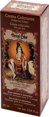 HENNE NUANCE CASTANO SCURO CREMA HENNE COLOR CREMA COLORANTE PRONTA ALL'USO - Fontenova srl