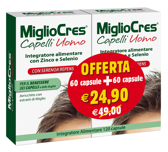 MIGLIOCRES UOMO 60+60 CAPSULE PROMO - Fontenova srl