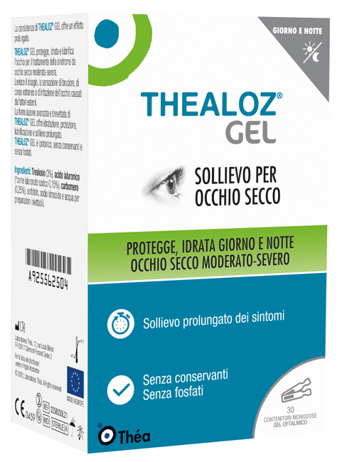 THEALOZ GEL OFTALMICO 30 CONTENITORI MONODOSE 0,4 G - Fontenova srl