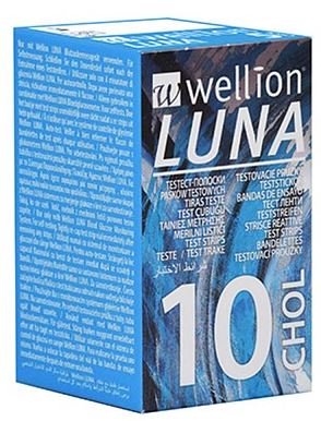 WELLION LUNA 10 STRIPS STRISCE PER MISURAZIONE COLESTEROLO - Fontenova srl