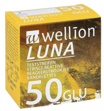 WELLION LUNA 50 STRIPS STRISCE PER MISURAZIONE GLICEMIA - Fontenova srl