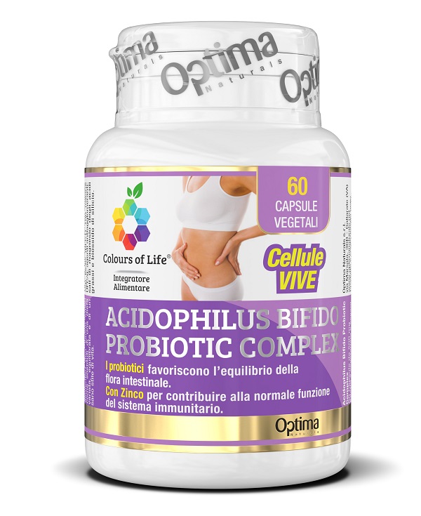 COLOURS OF LIFE ACIDOPHILUS BIFIDO COMPLEX 60 CAPSULE VEGETALI 500 MG - Fontenova srl