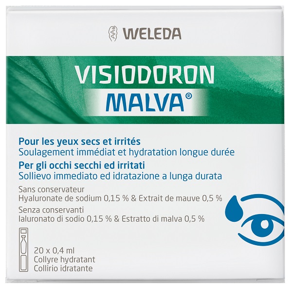 GOCCE OCULARI VISIODORON MALVA 20 MONODOSE DA 0,4 ML - Fontenova srl