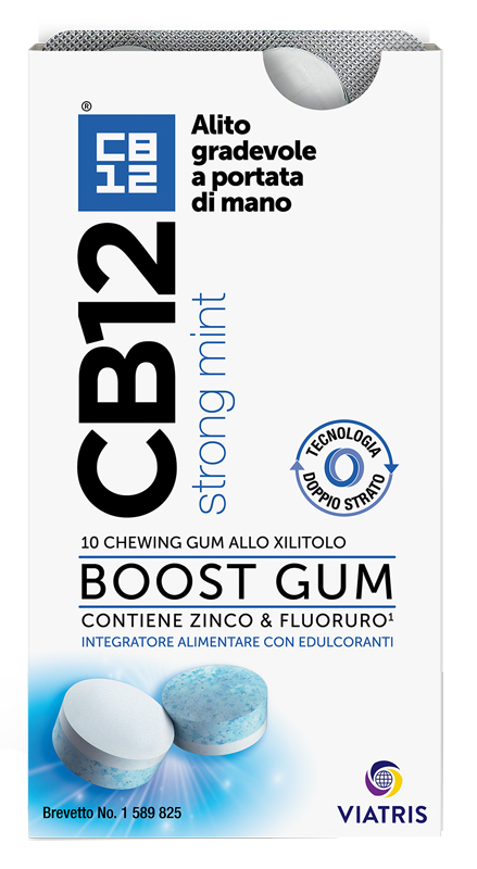 CB12 BOOST 10 CHEWING-GUM ZINCO E FLUORURO NEW FORMULATION - Fontenova srl