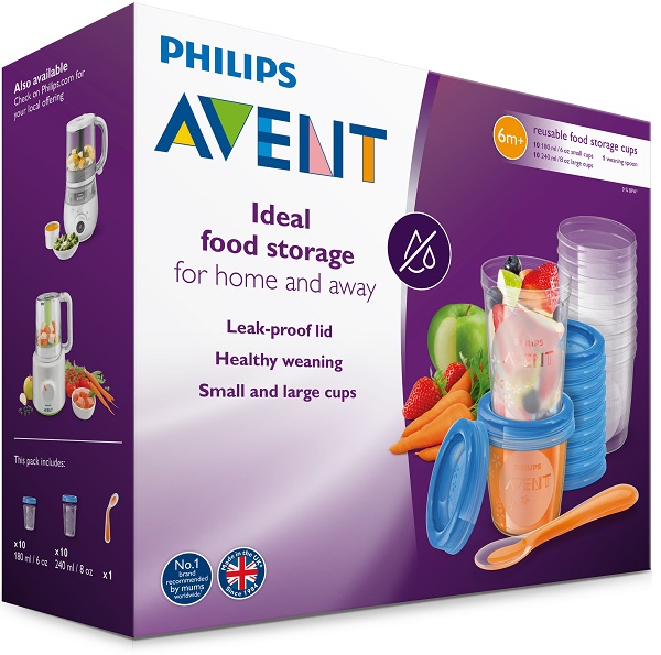 AVENT SET 10 VASETTI CONSERVALATTE 180ML + 10 VASETTI CONSERVALATTE 240ML + 20 COPERCHI + CUCCHIAINO - Fontenova srl