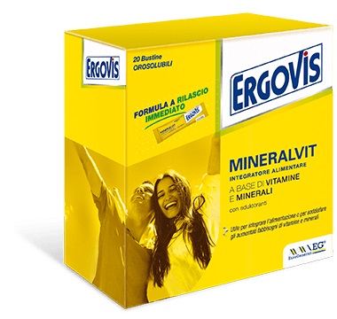 ERGOVIS MINERALVIT 20 BUSTE OROSOLUBILI 30 G - Fontenova srl