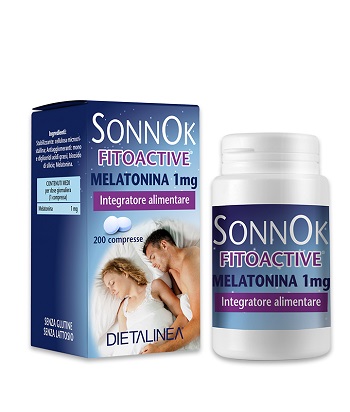 SONNOK FITOACTIVE MELATONINA 1MG 200 COMPRESSE DIETALINEA - Fontenova srl