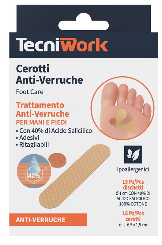 CEROTTO ANTI VERRUCHE PIEDI 15 + 15 PEZZI - Fontenova srl