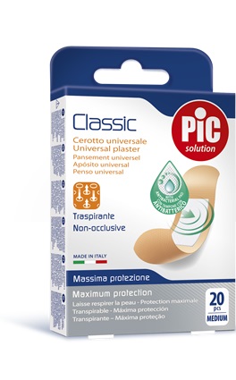 CEROTTO PIC CLASSIC 19X72 MM ANTIBATTERICO 20 PEZZI - Fontenova srl