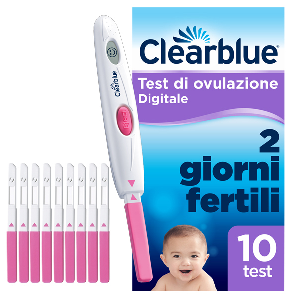 TEST DI OVULAZIONE CLEARBLUE DIGITALE 10 PEZZI - Fontenova srl