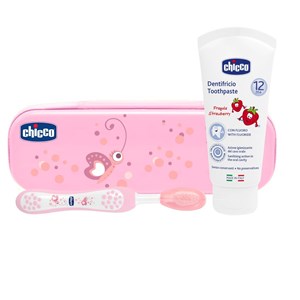 CHICCO SET DENTALE ROSA CON FLUORO - Fontenova srl