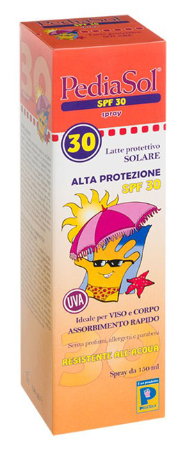 PEDIASOL SPF 30 LATTE SOLARE SPRAY 150 ML - Fontenova srl