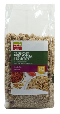 FSC CRUNCHY CON AVENA E BACCHE DI GOJI BIO CON OLIO DI GIRASOLE SENZA OLIO DI PALMA 375 G - Fontenova srl