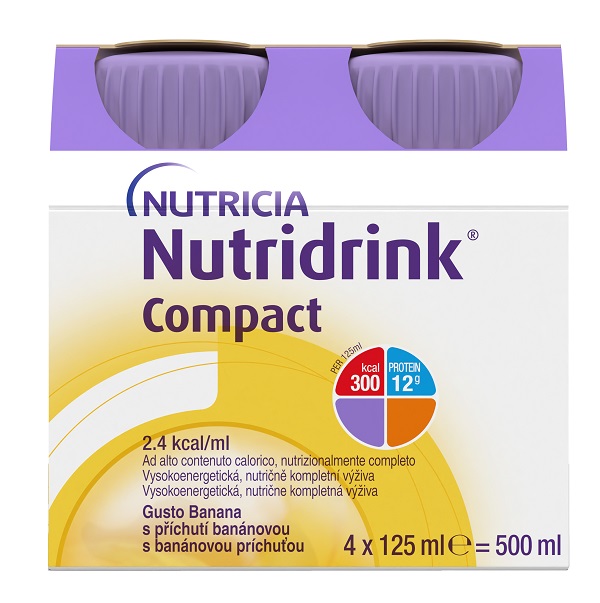 NUTRICIA NUTRIDRINK COMPACT GUSTO BANANA 4 BOTTIGLIE DA 125 ML - Fontenova srl